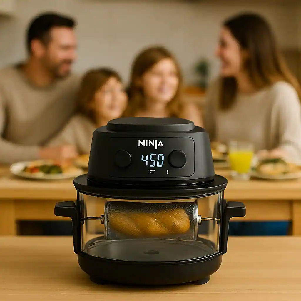 Ninja Crispi Pro 6-in-1 Glass Air Fryer | 450°F, Nontoxic, 6qt & 2.5qt Containers & Lids | Microwave, Freezer, Dishwasher Safe | Max Crisp, Air Fry, Bake, Roast, Recrisp, Dehydrate |Cyberspace